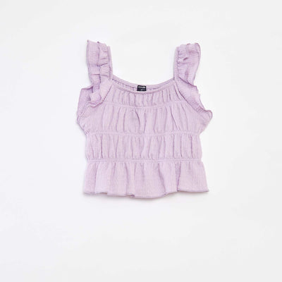 Débardeur en maille gaufrée VIOLET