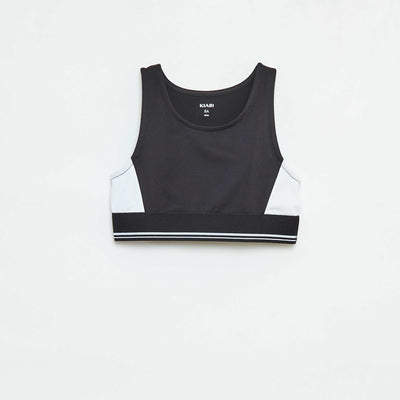 Brassière de sport en matière stretch NOIR