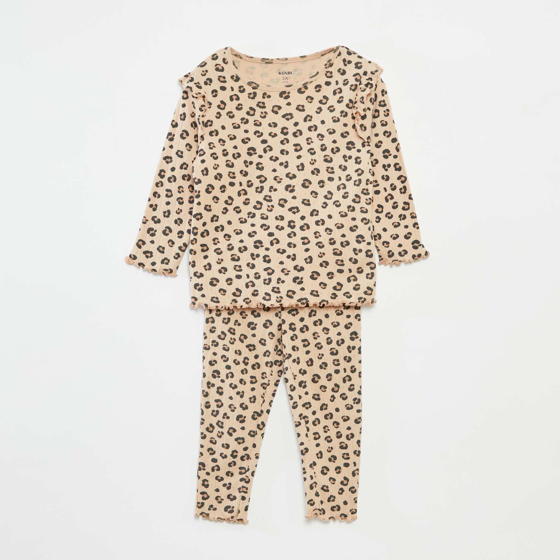 Ensemble pyjama long côtelé - 2 pièces MARRON