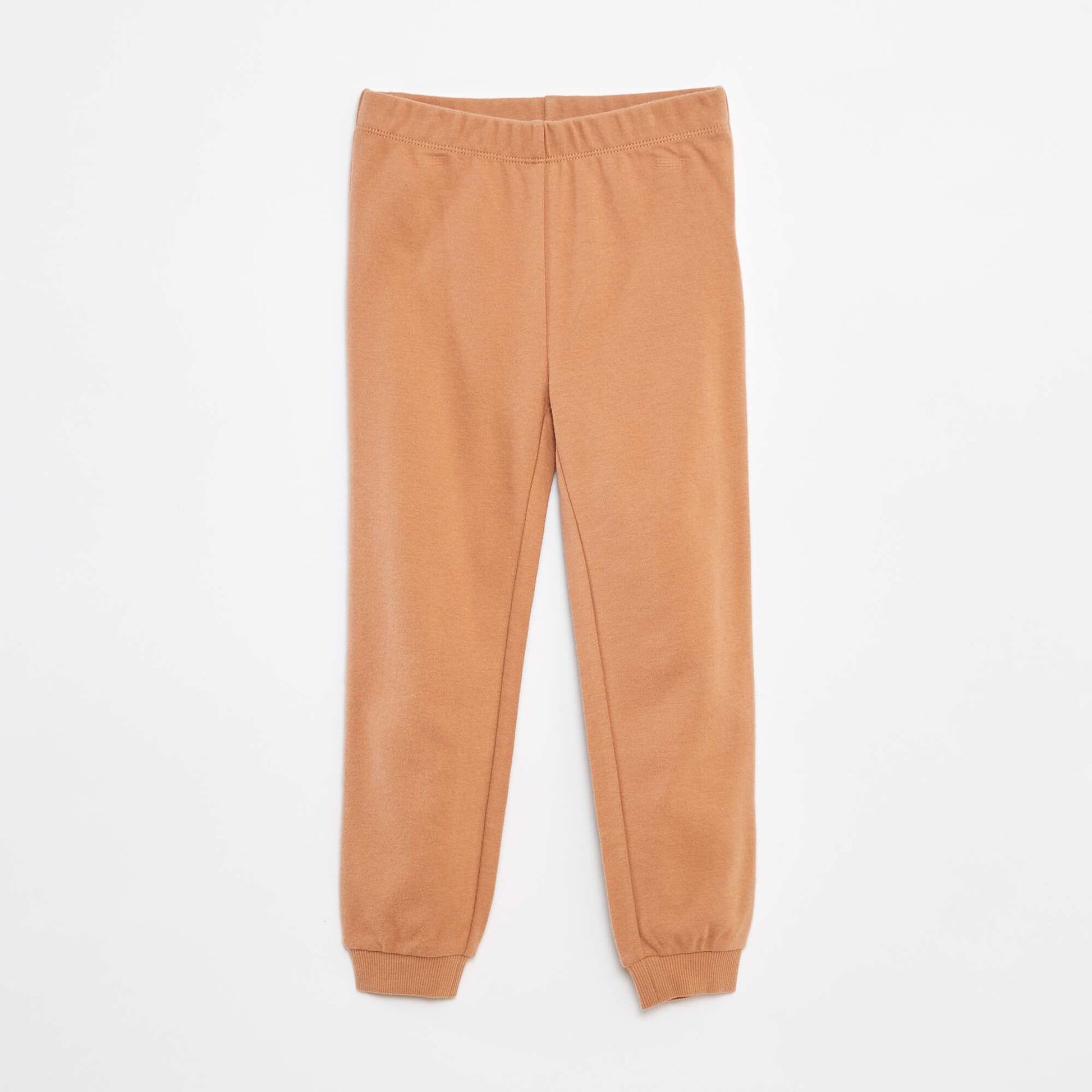 Ensemble pyjama long t-shirt + pantalon - 2 pièces MARRON
