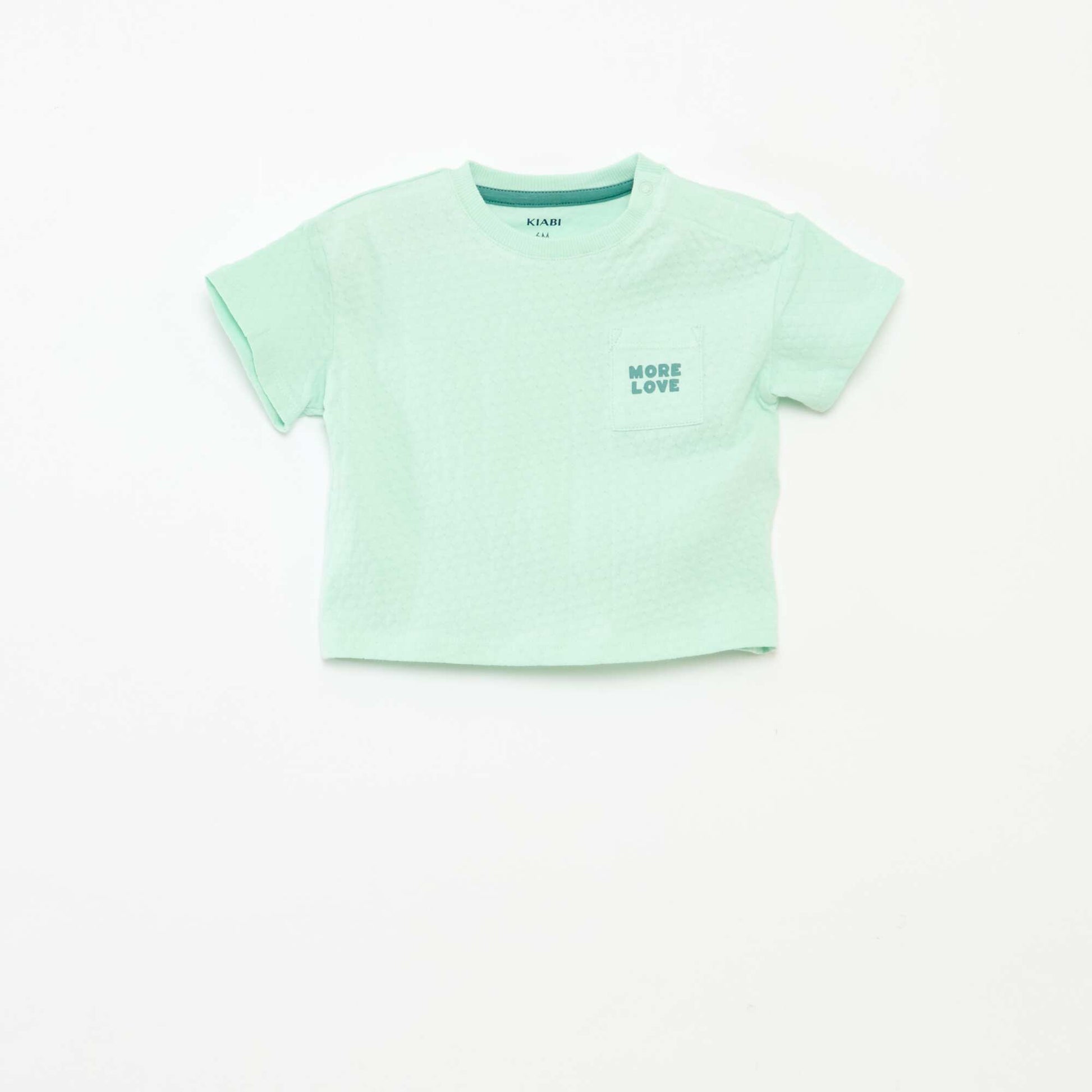 T-shirt en maille gaufrée VERT