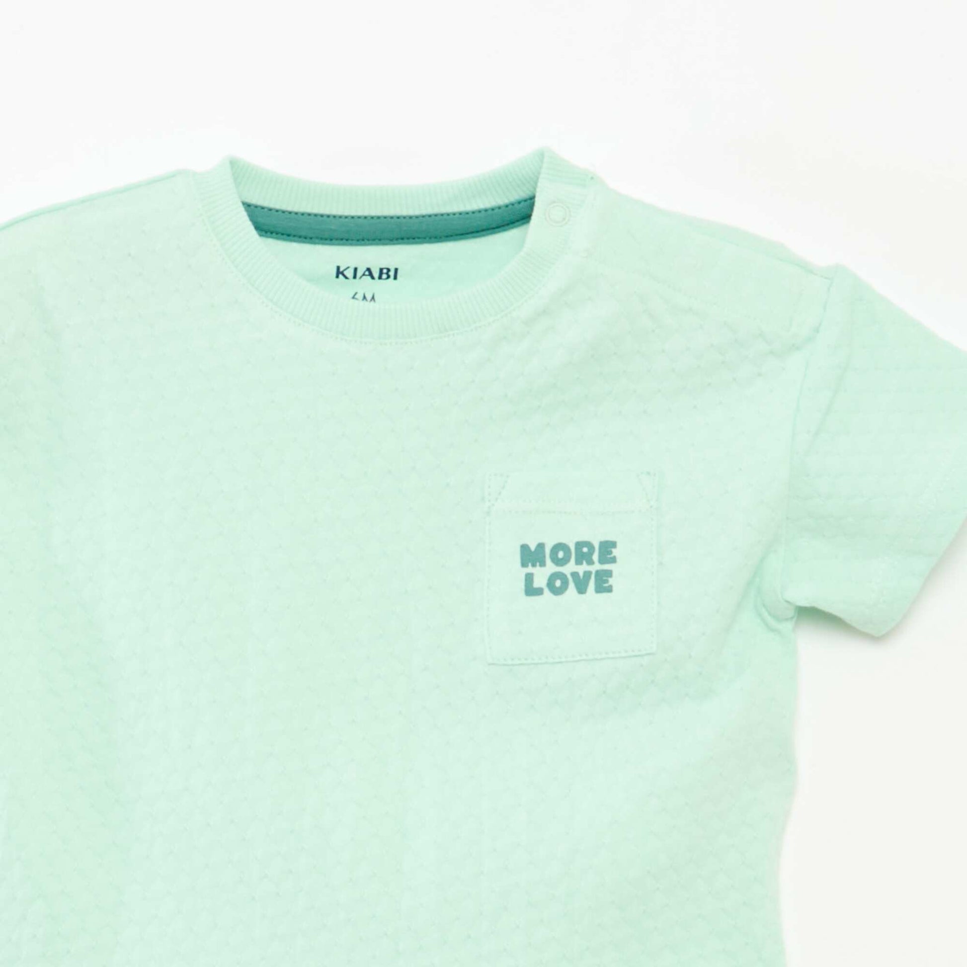 T-shirt en maille gaufrée VERT