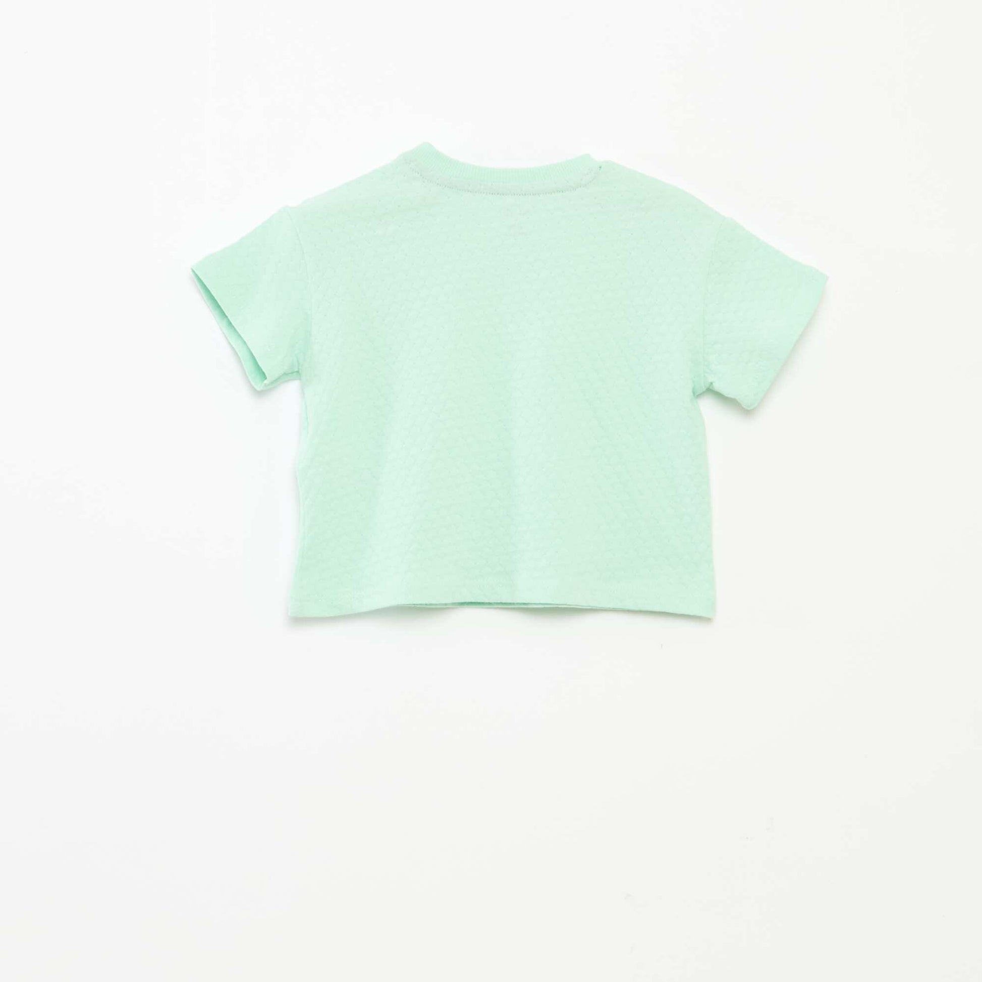 T-shirt en maille gaufrée VERT