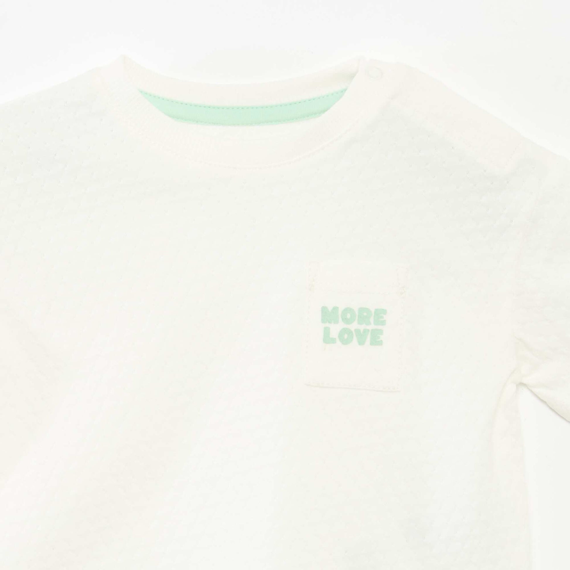 T-shirt en maille gaufrée BLANC