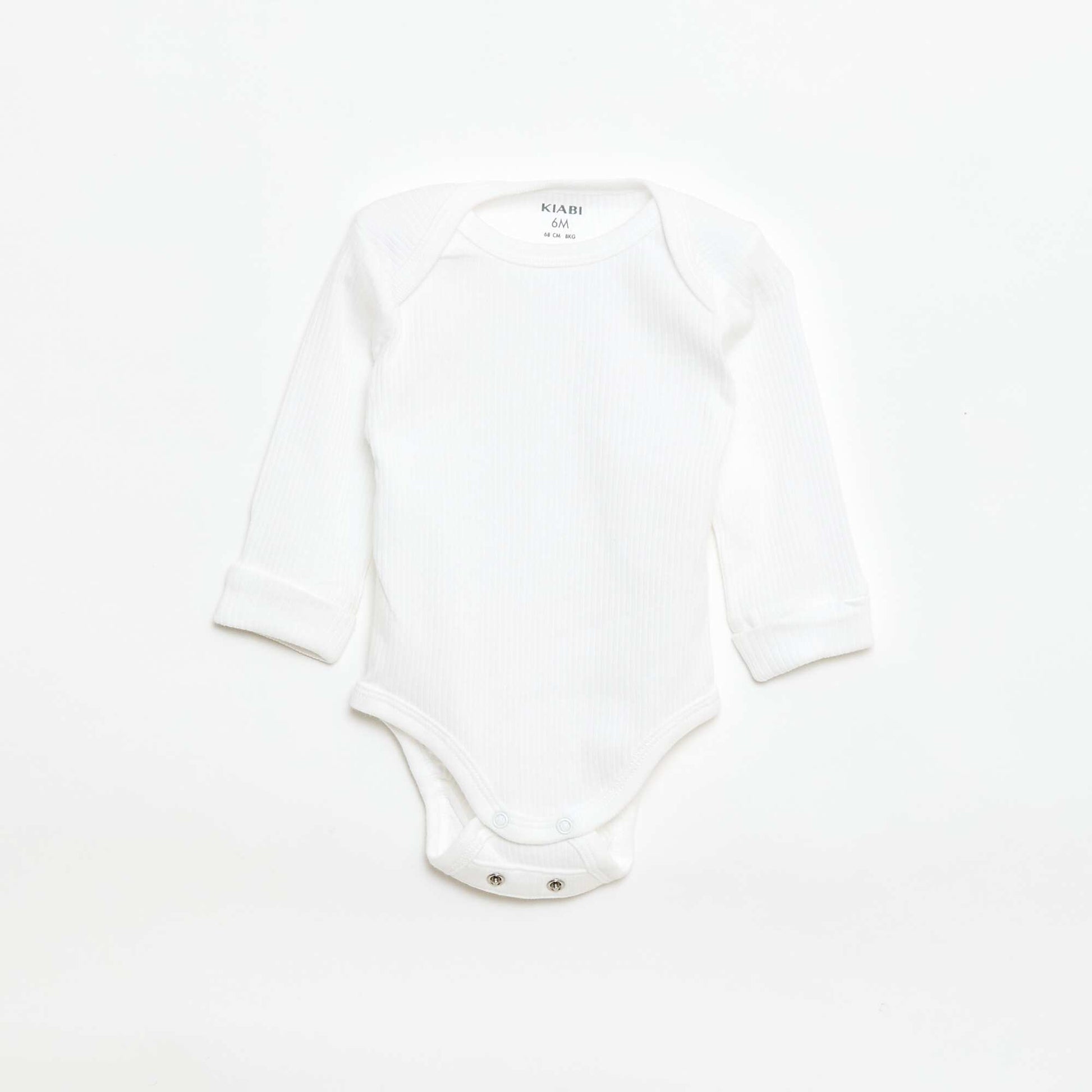 Lot de 3 bodies évolutifs col US et manches longues BLANC