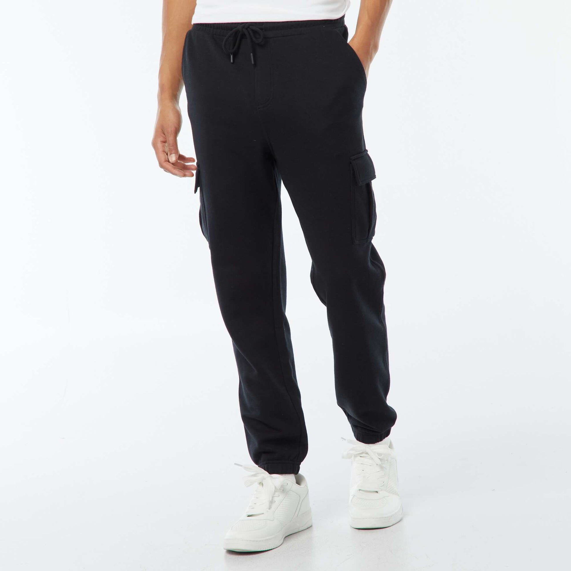 Jogging multi-poches en molleton léger NOIR