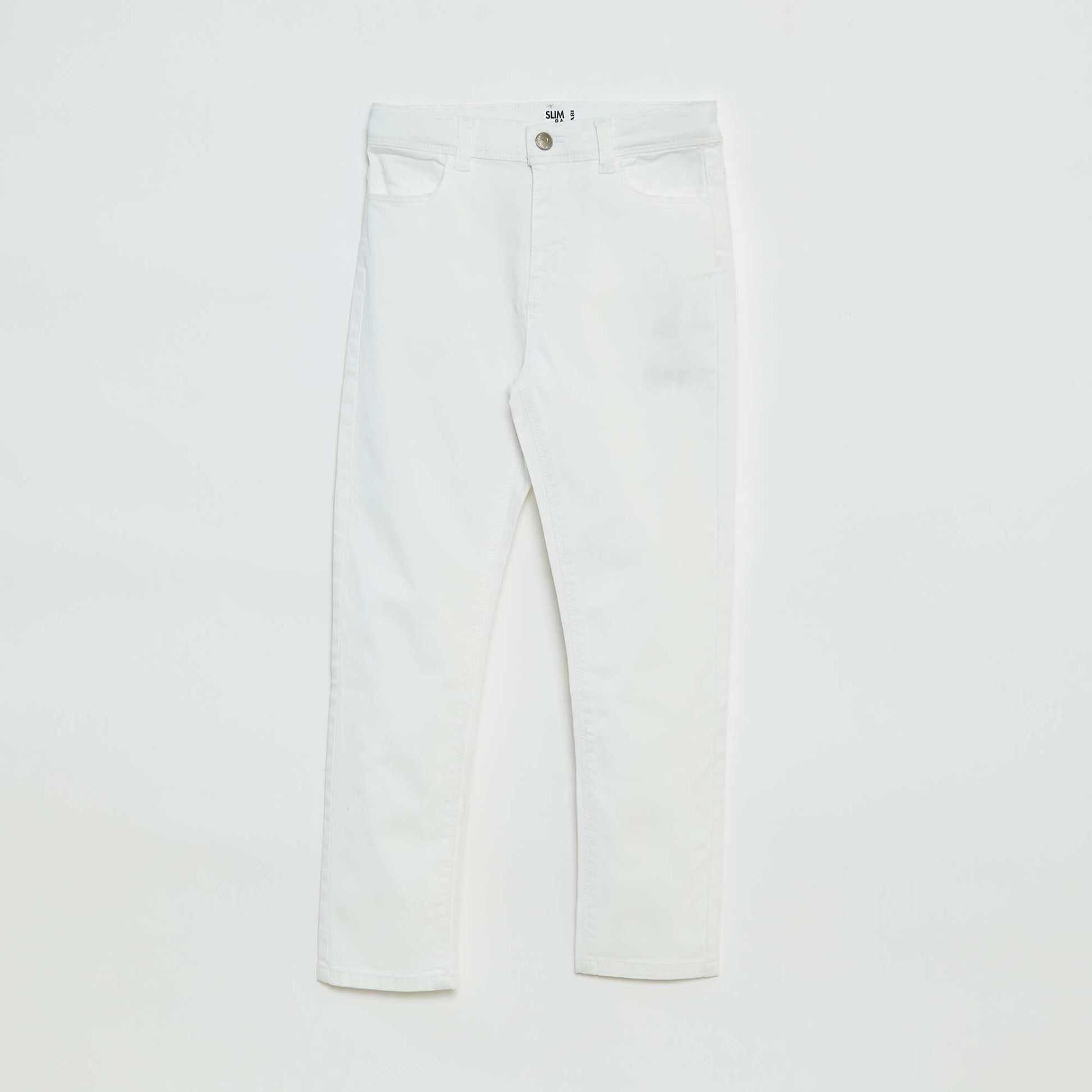 Pantalon slim - coupe ajustée 4 poches BLANC