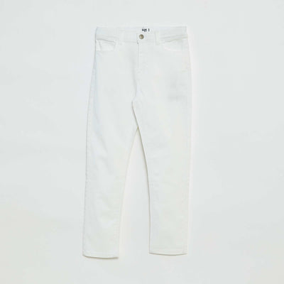 Pantalon slim - coupe ajustée 4 poches BLANC