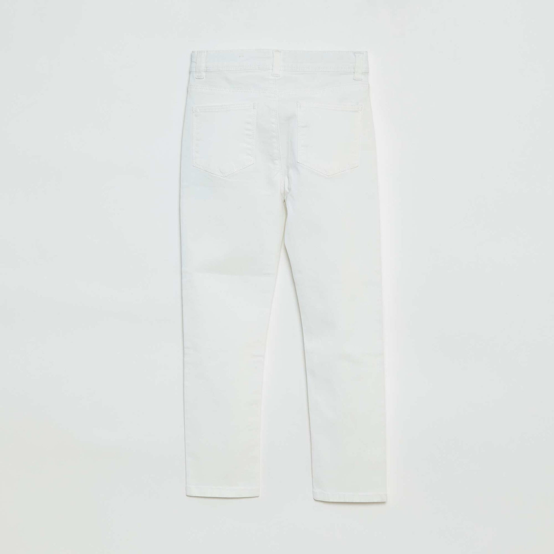 Pantalon slim - coupe ajustée 4 poches BLANC