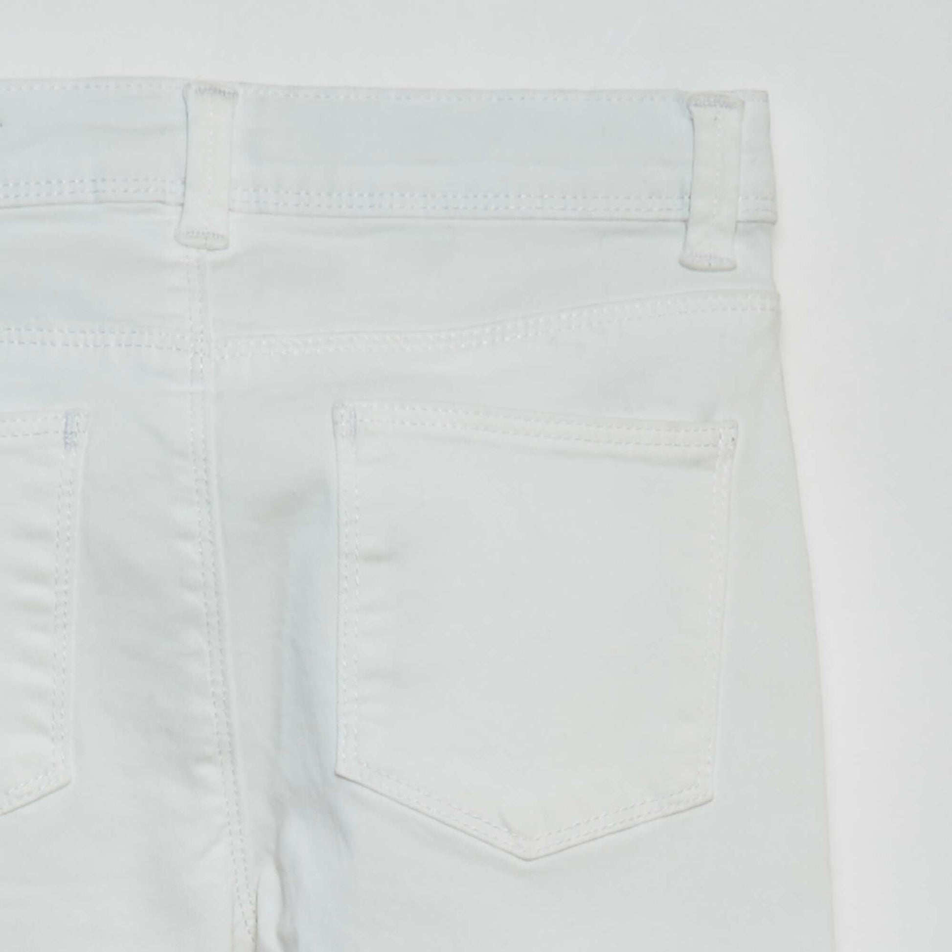 Pantalon slim - coupe ajustée 4 poches BLANC