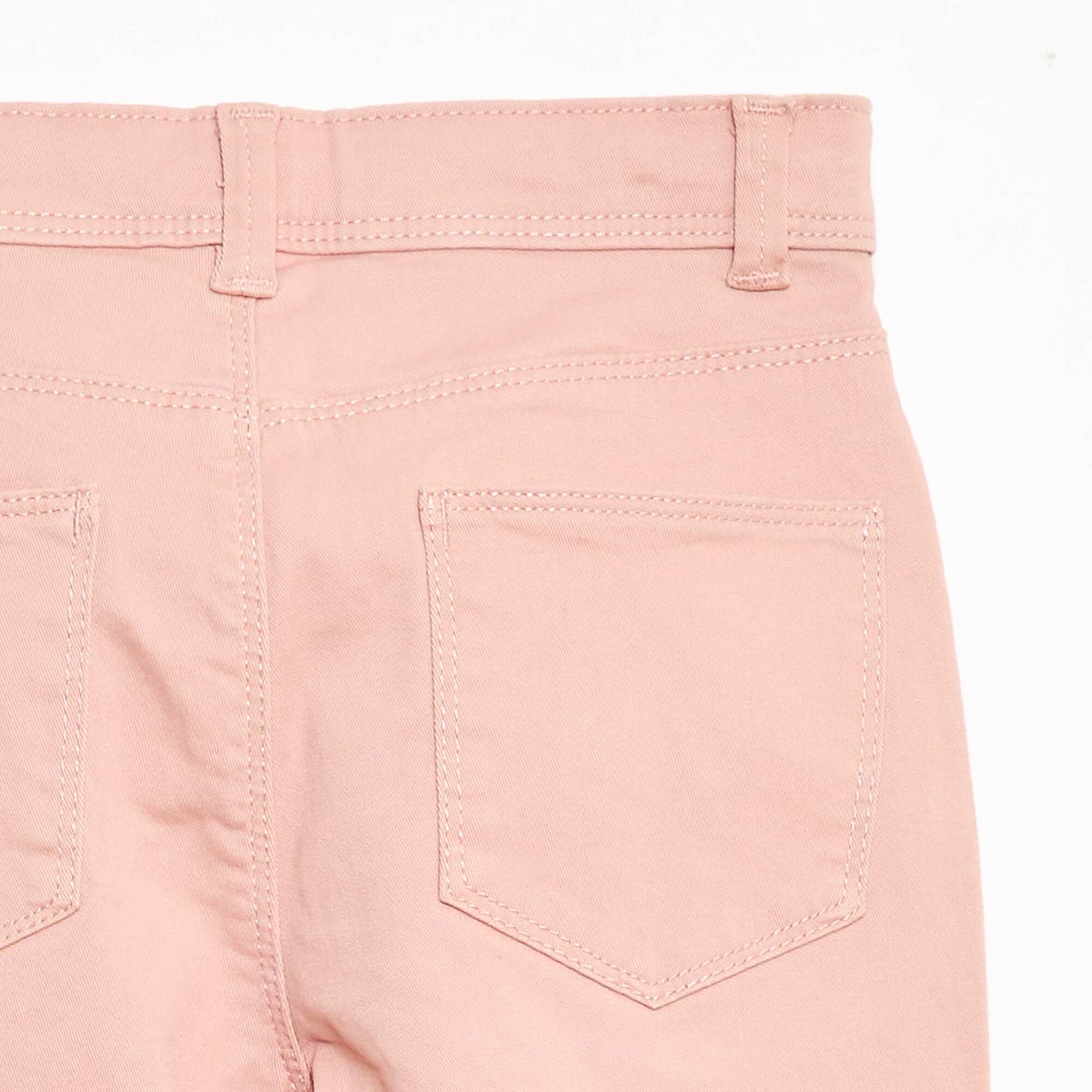 Pantalon slim - coupe ajustée 4 poches ROSE