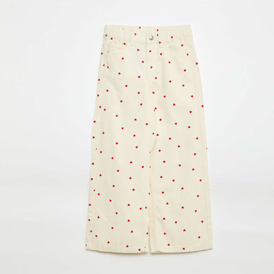 Pantalon wide leg BLANC