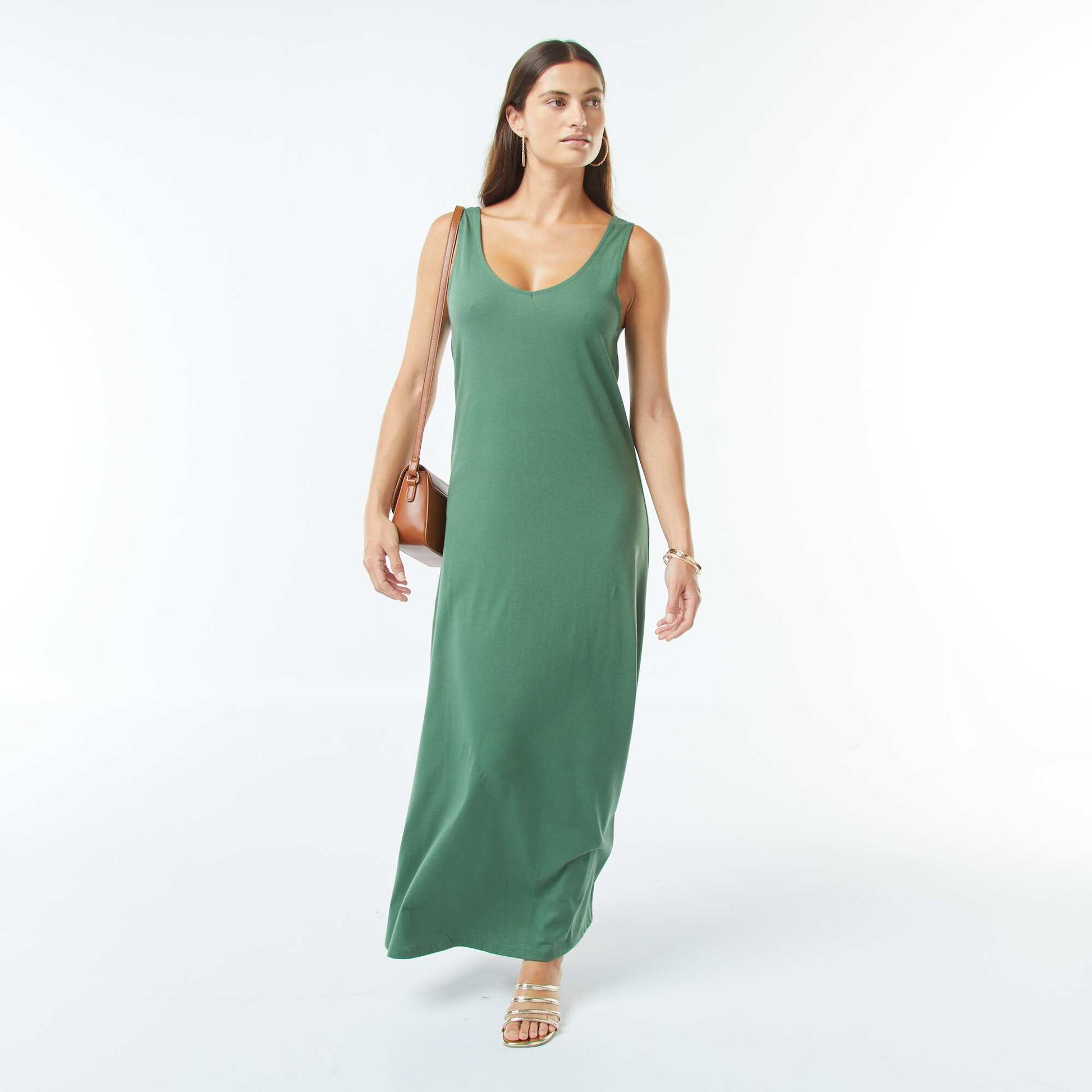 Robe débardeur longue VERT