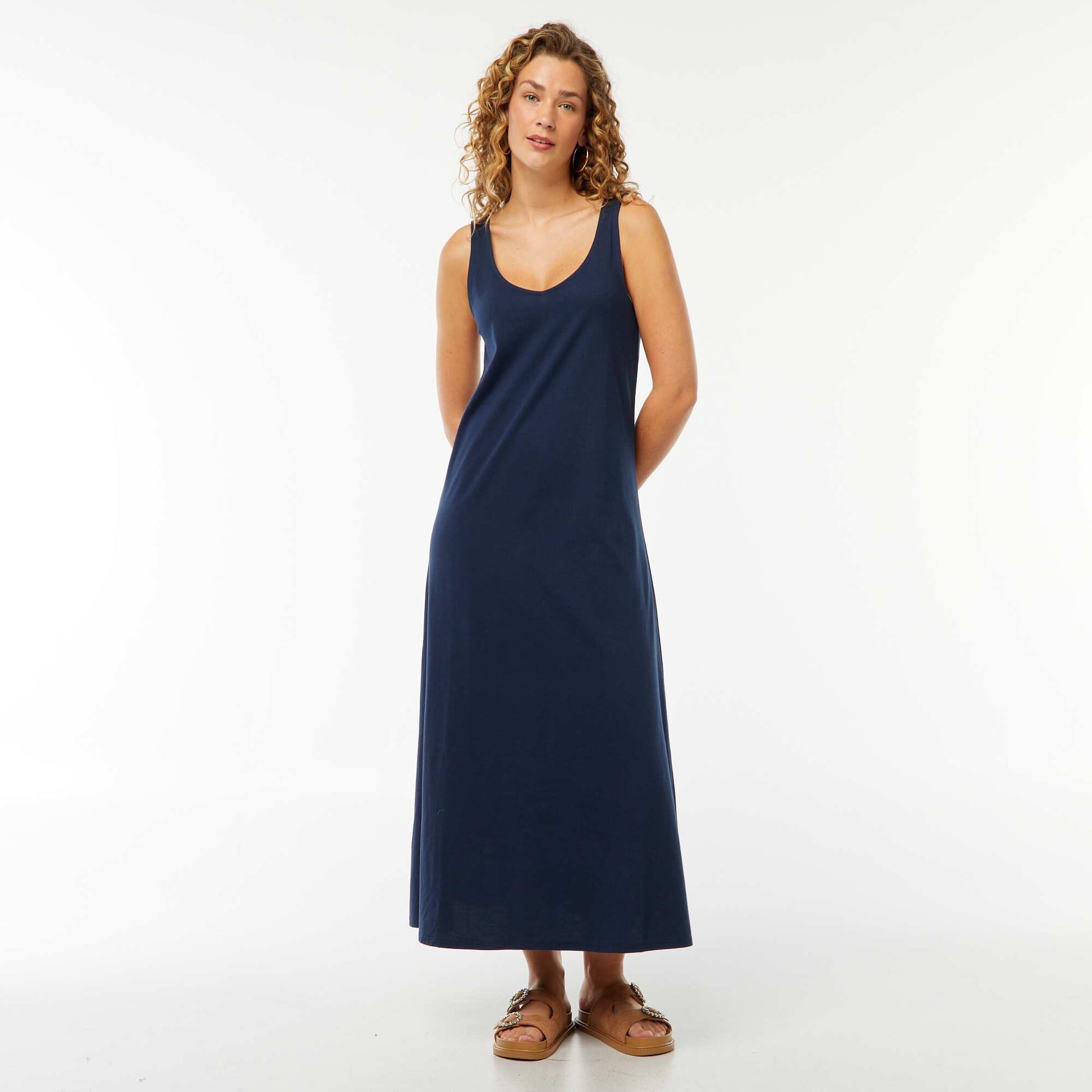 Robe débardeur longue BLEU