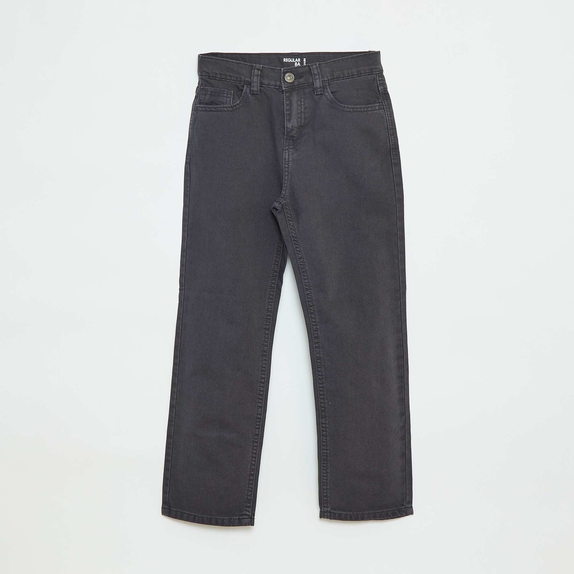 Pantalon droit - regular fit à 5 poches NOIR