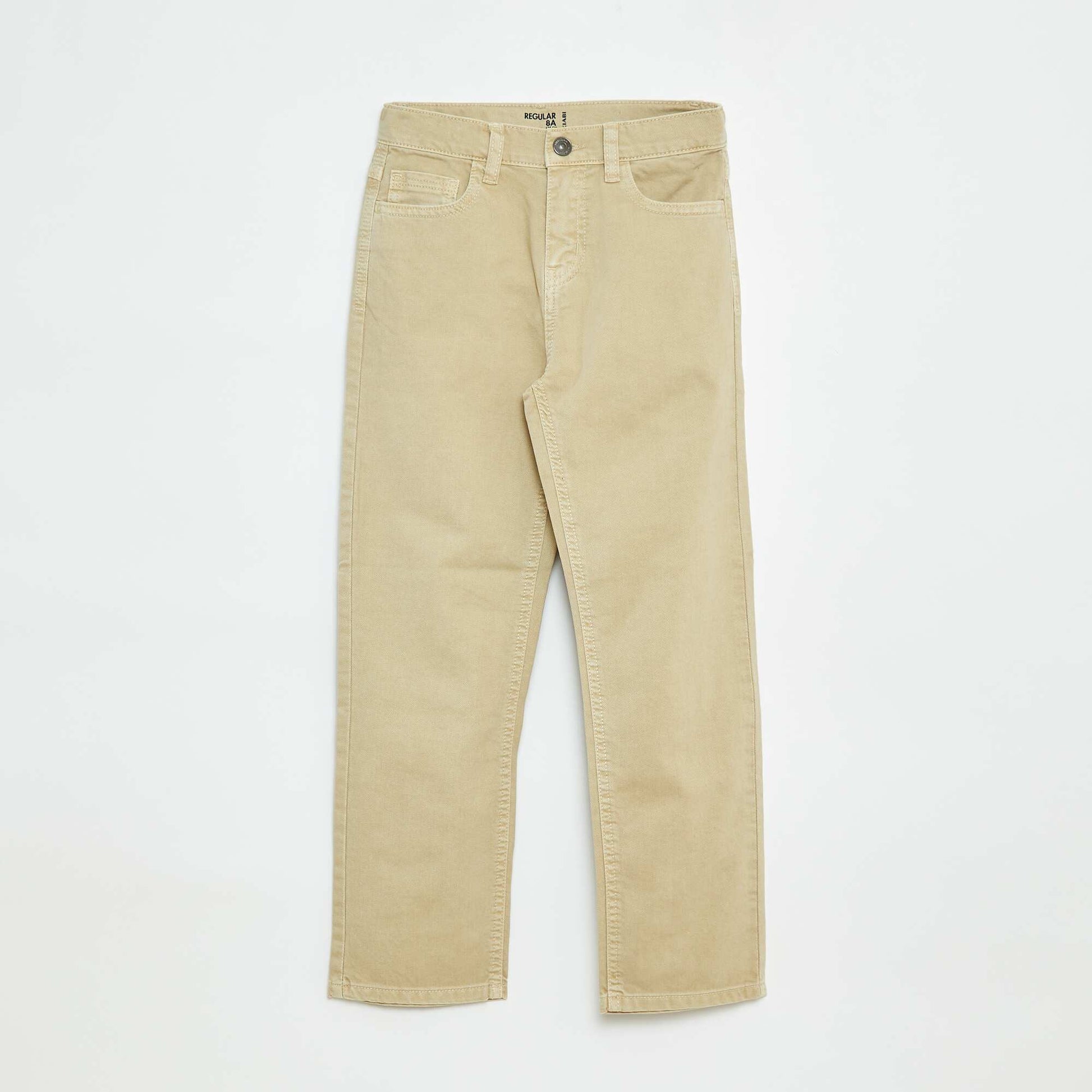Pantalon droit - regular fit à 5 poches BLANC