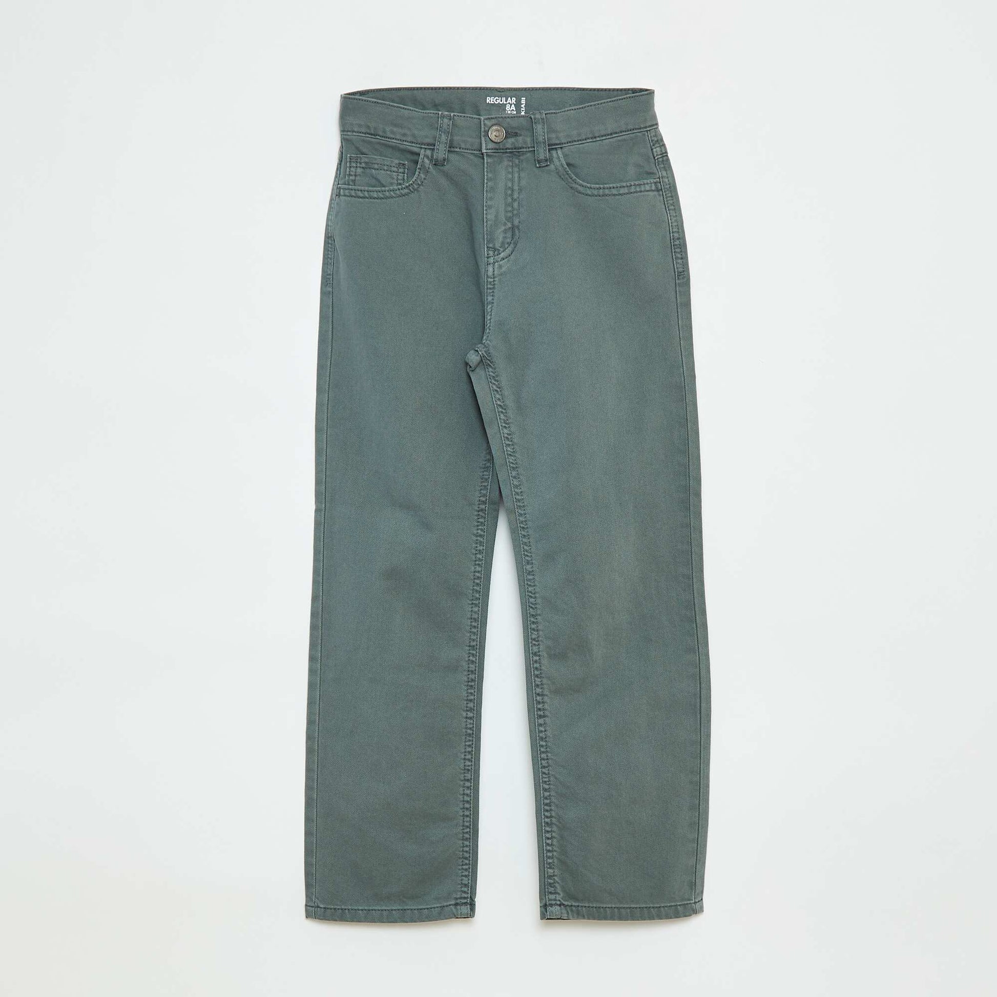 Pantalon droit - regular fit à 5 poches VERT