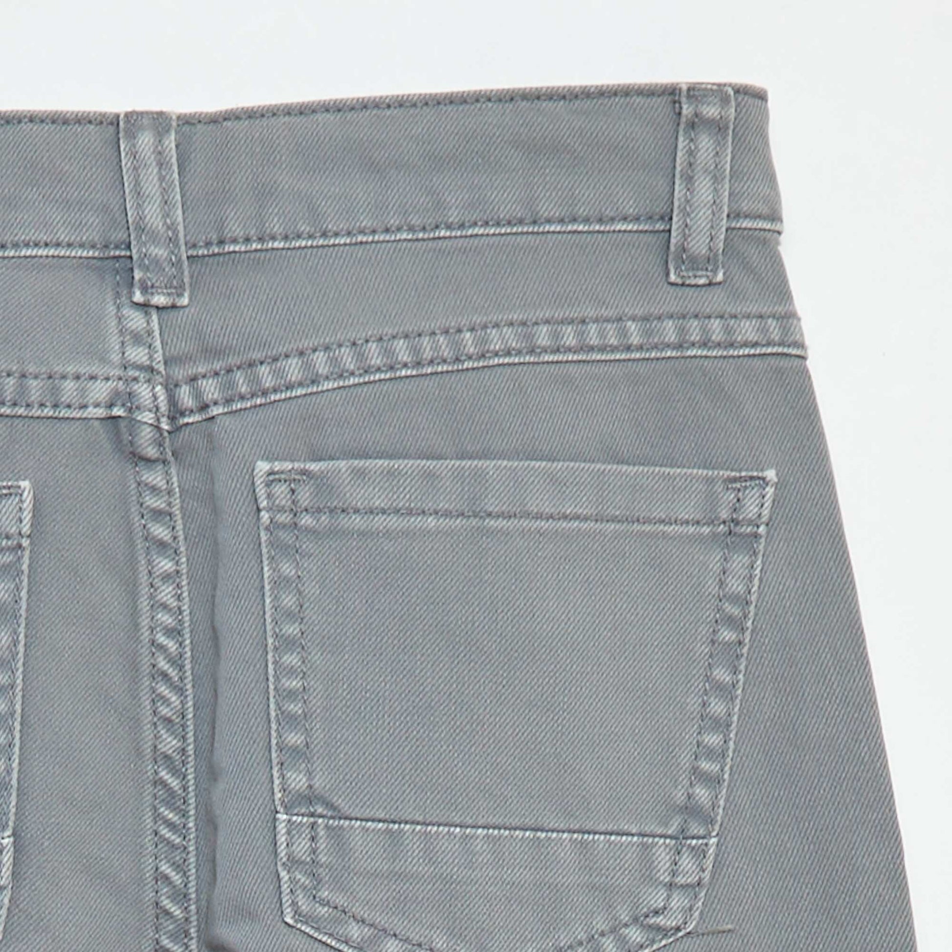 Pantalon droit - regular fit à 5 poches GRIS