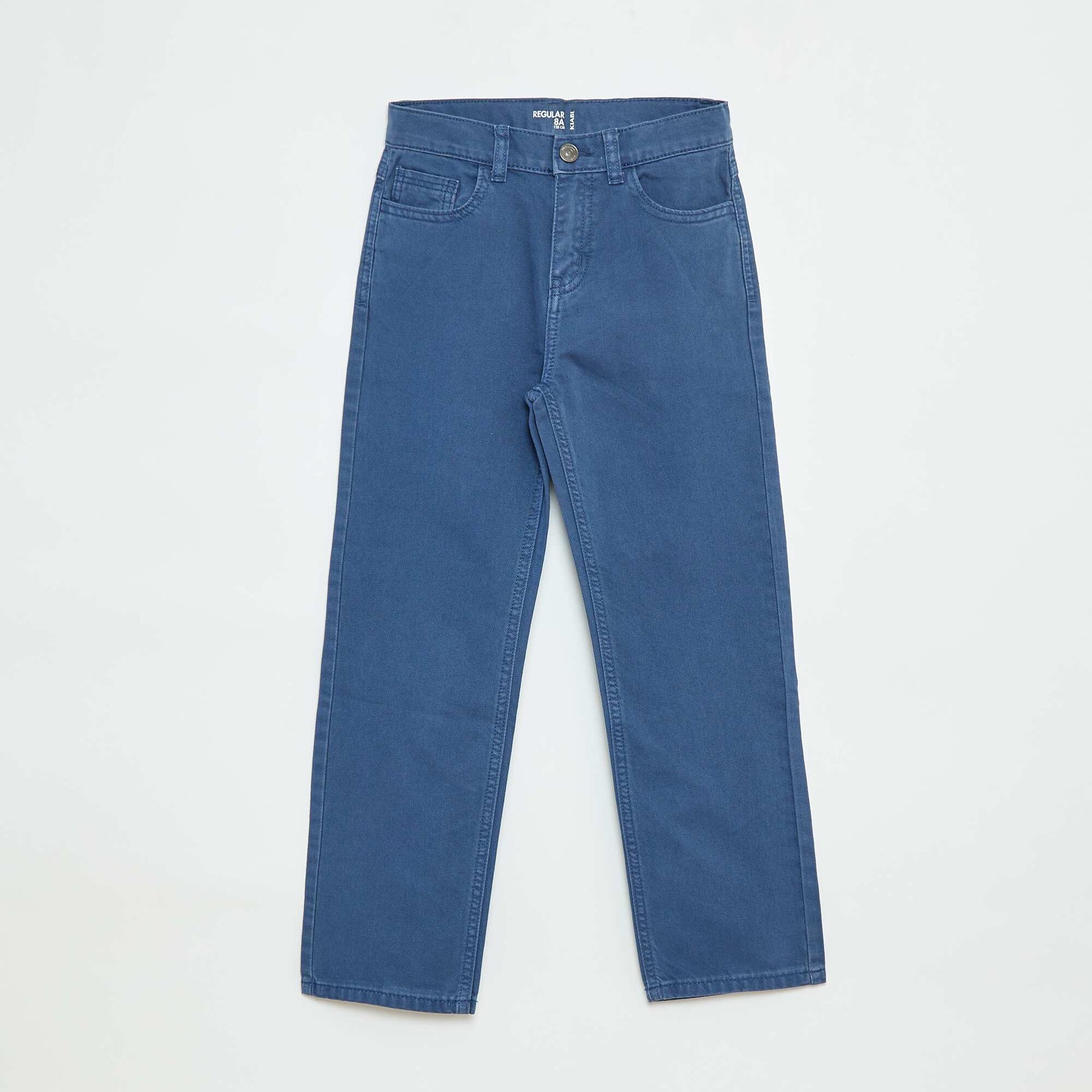 Pantalon droit - regular fit à 5 poches BLEU