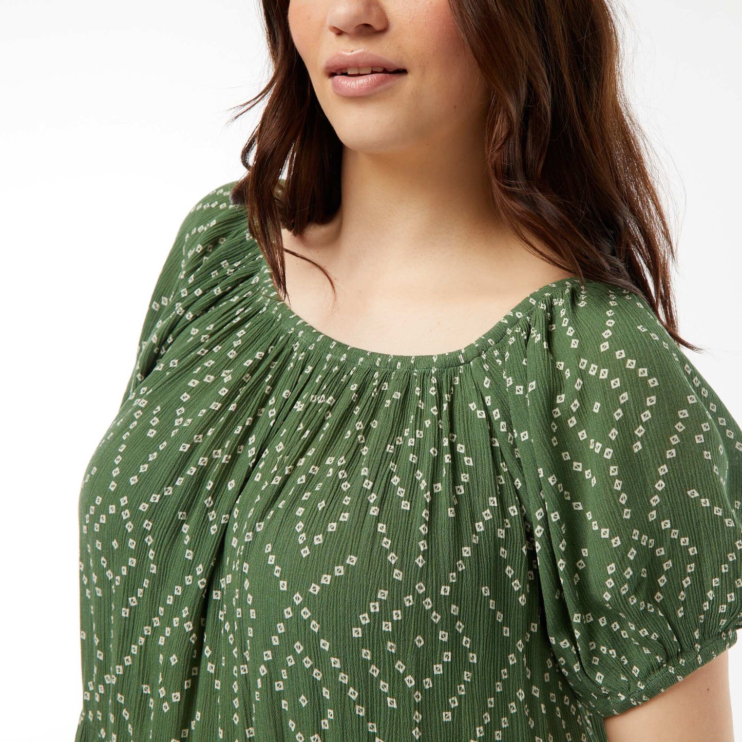 Robe longue à col bardot VERT