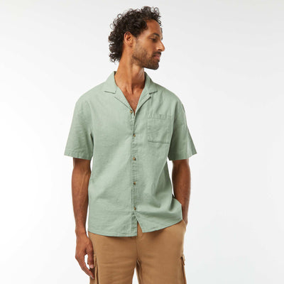 Chemise manches courtes avec poche poitrine VERT