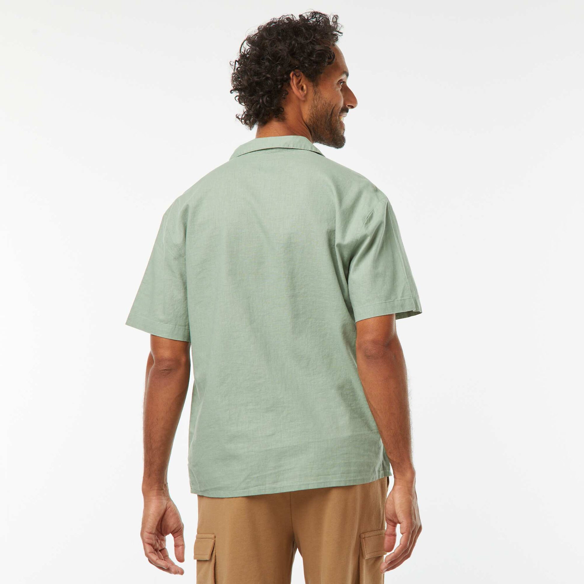 Chemise manches courtes avec poche poitrine VERT