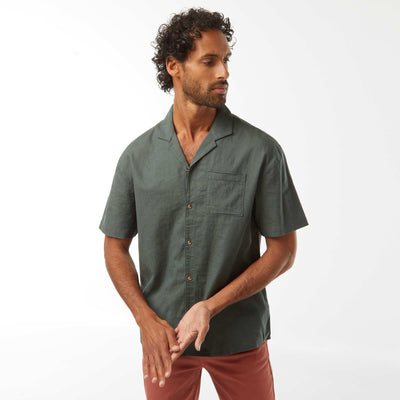 Chemise manches courtes avec poche poitrine KAKI