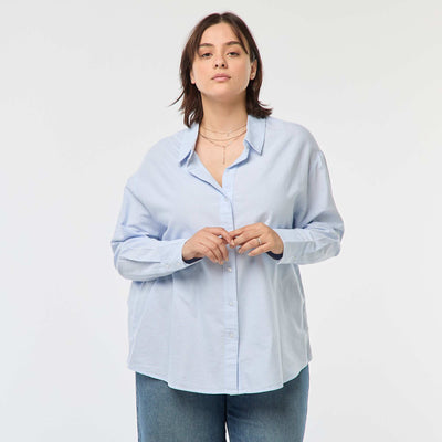 Chemise fluide oxford BLEU