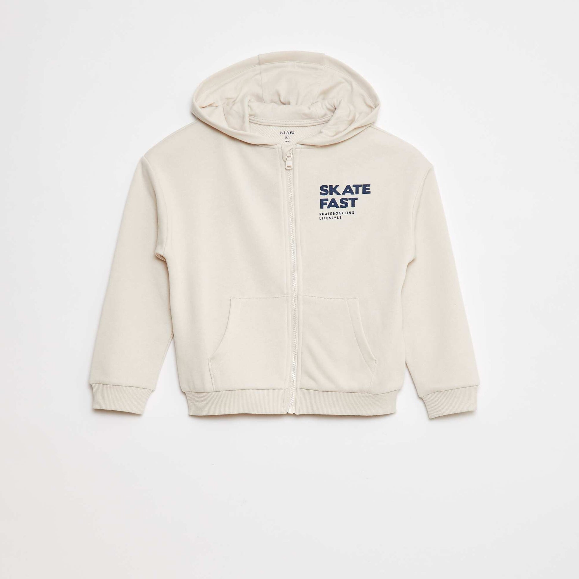 Sweat à capuche imprimé 'skate' BLANC