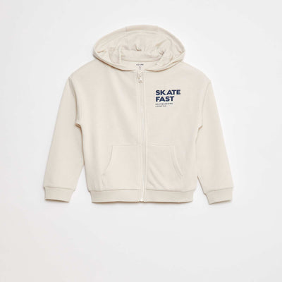 Sweat à capuche imprimé 'skate' BLANC