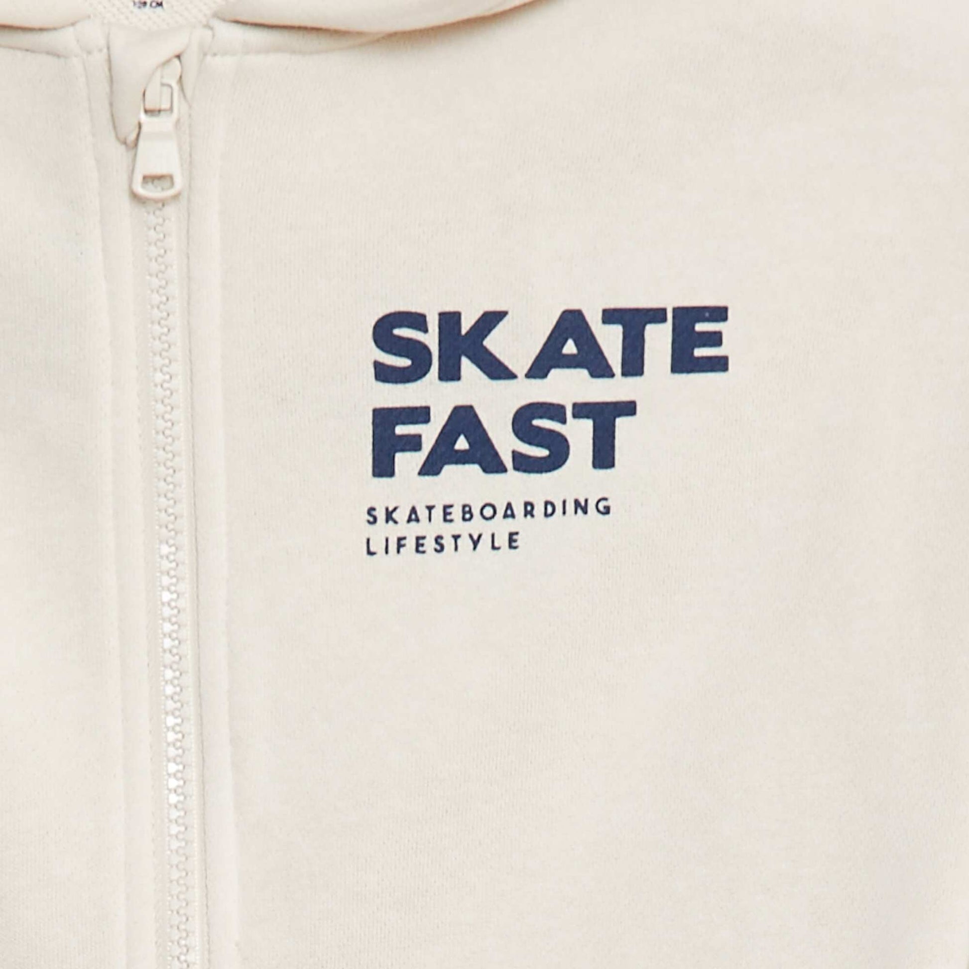 Sweat à capuche imprimé 'skate' BLANC