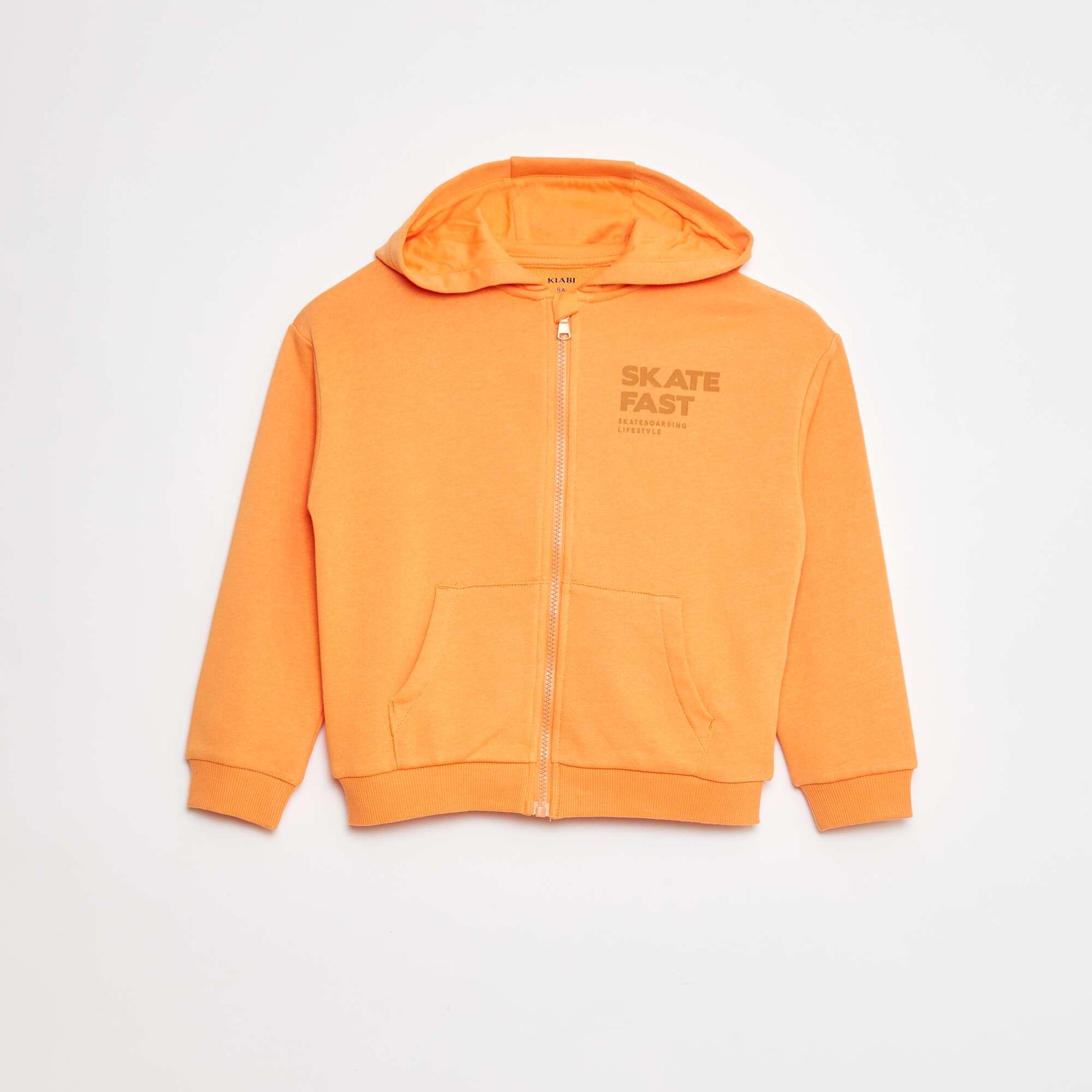 Sweat à capuche imprimé 'skate' ORANGE
