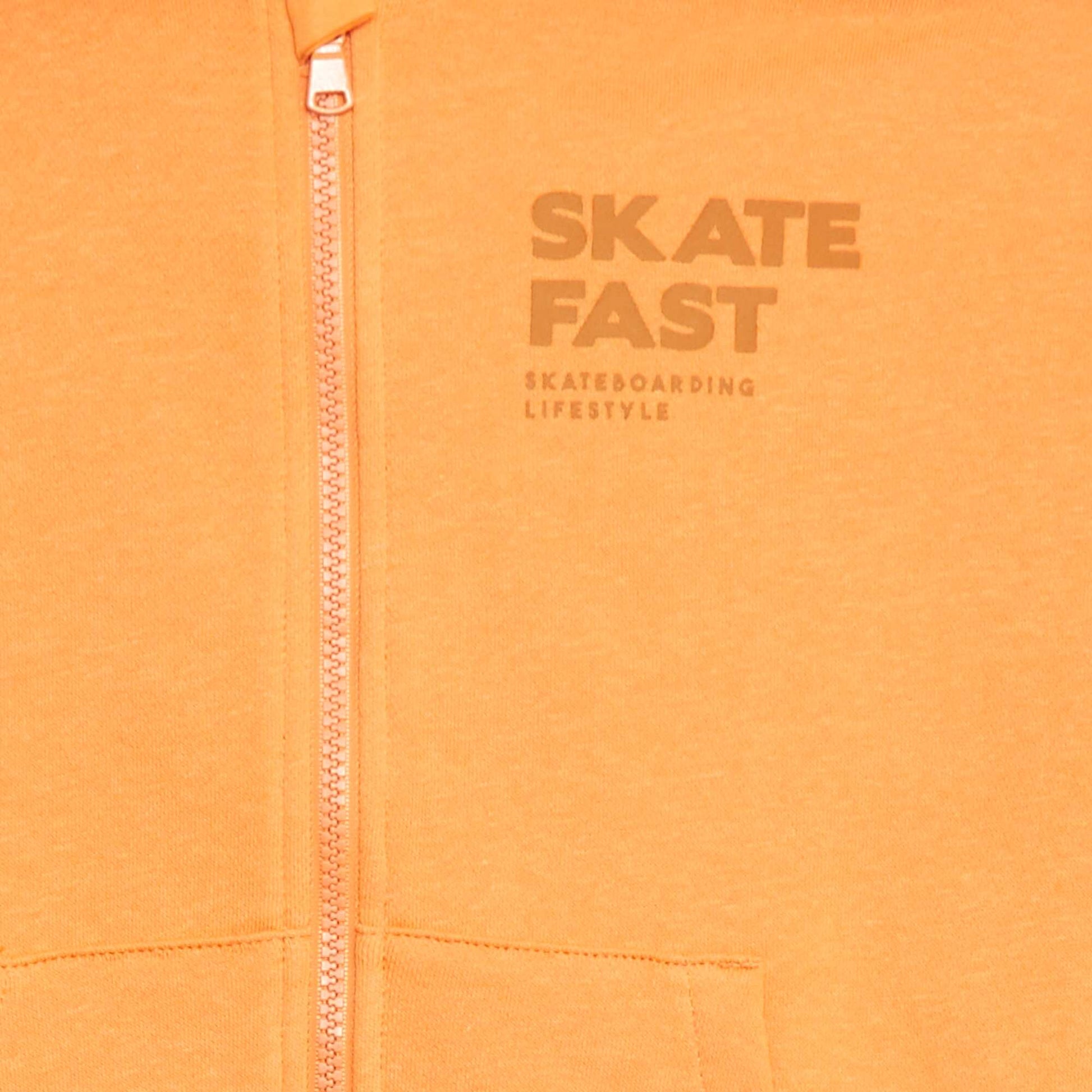 Sweat à capuche imprimé 'skate' ORANGE