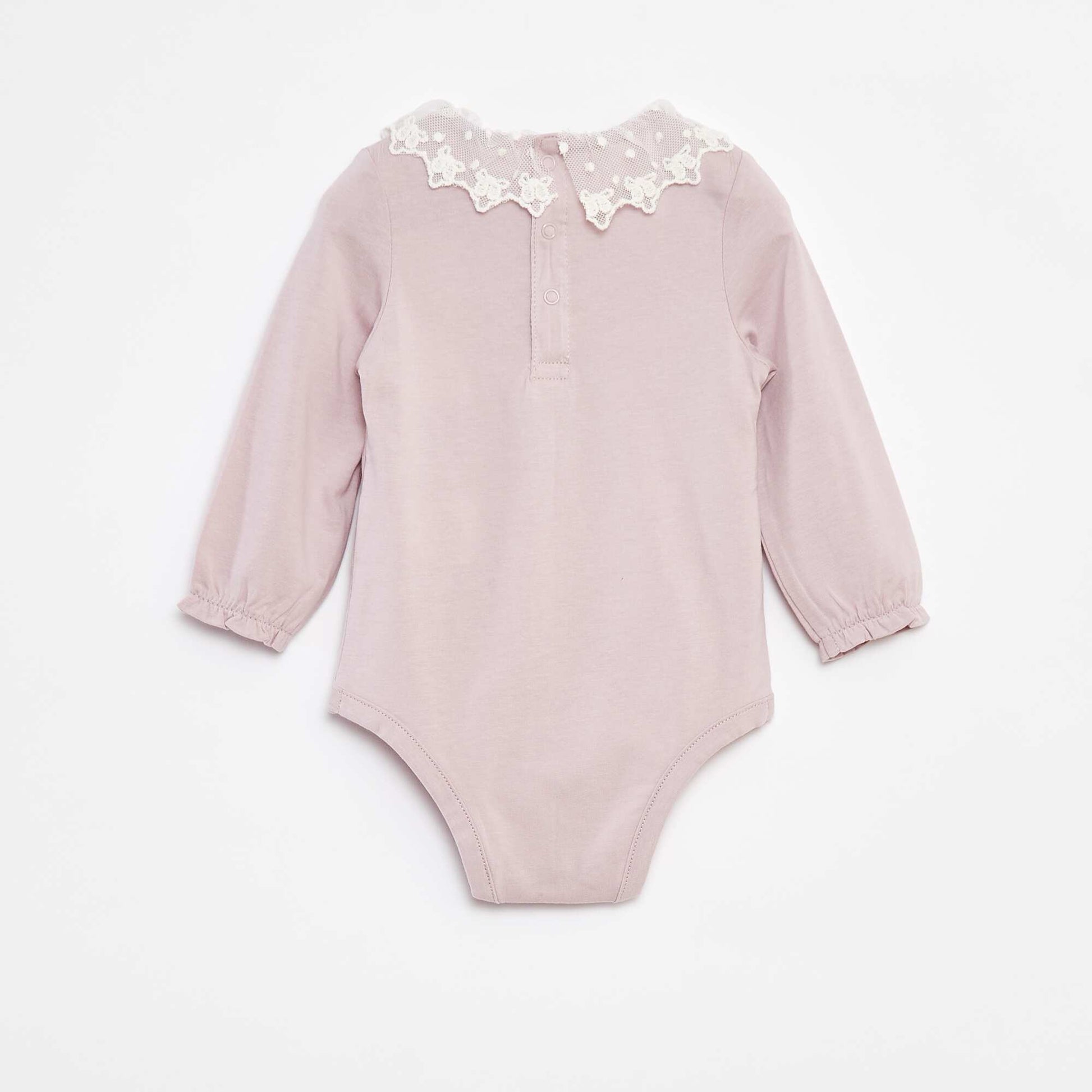 Body avec collerette en dentelle VIOLET