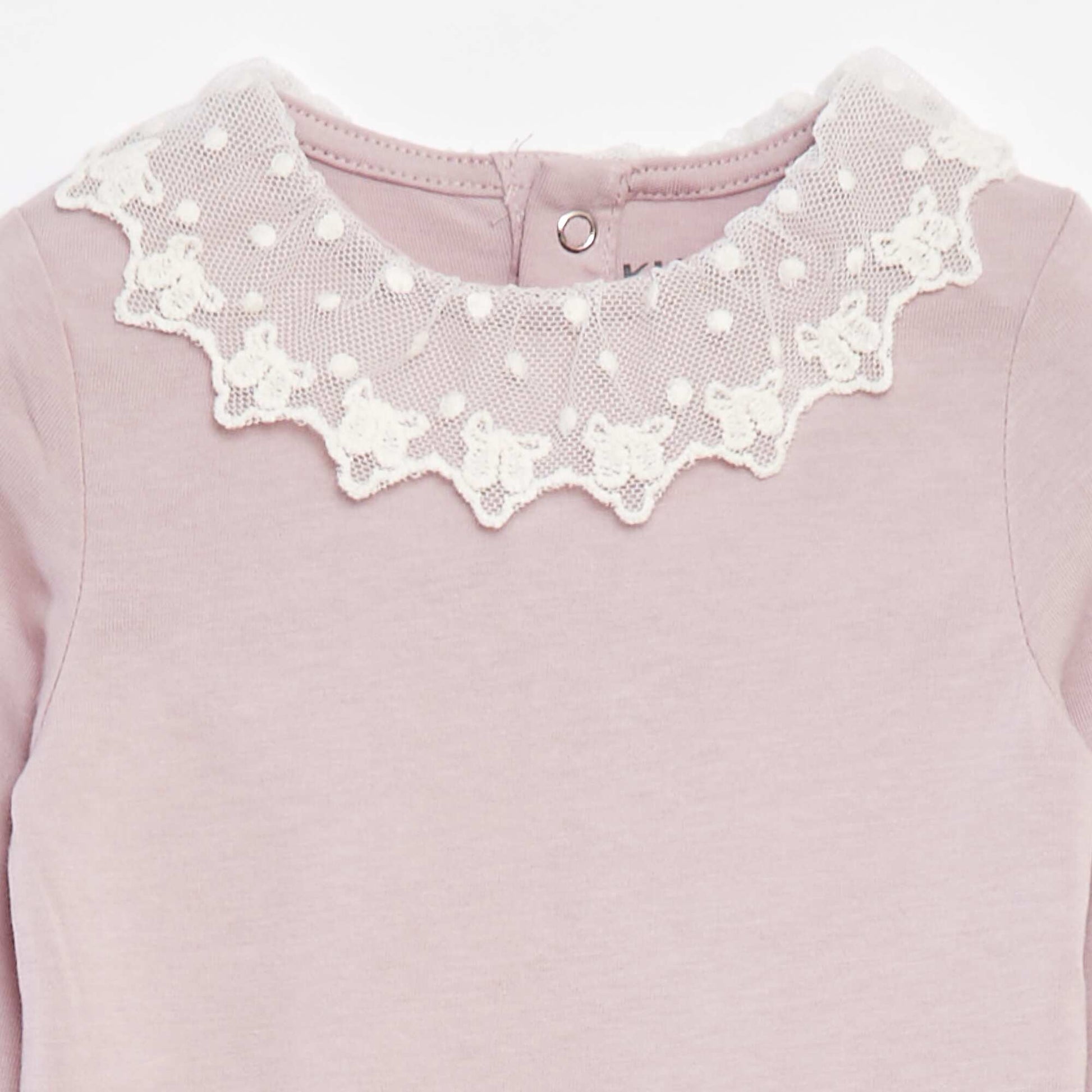 Body avec collerette en dentelle VIOLET