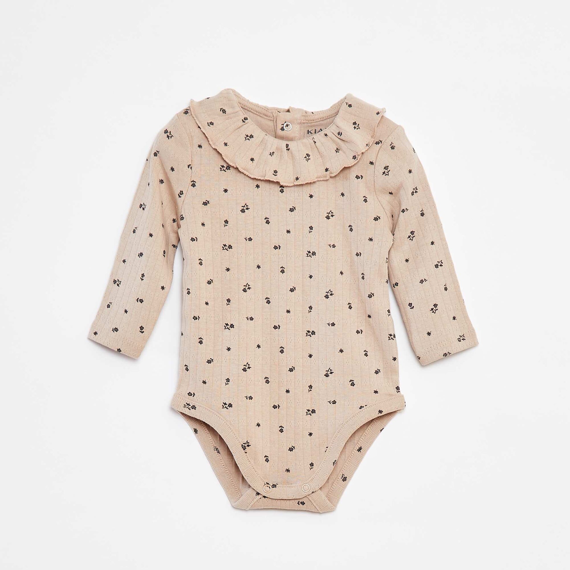 Body manches longues avec collerette BEIGE