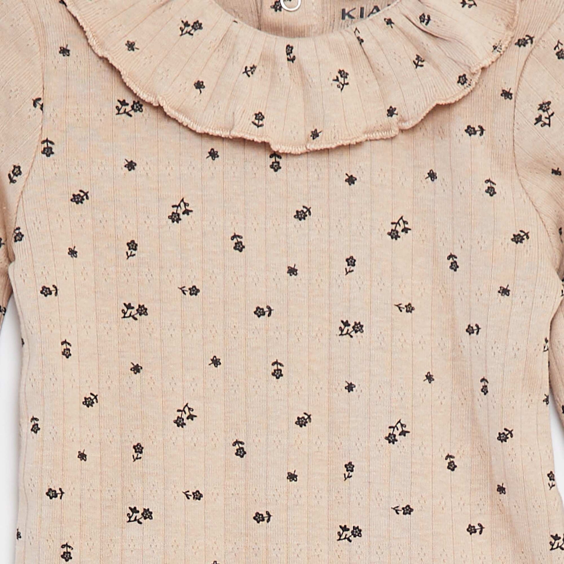Body manches longues avec collerette BEIGE