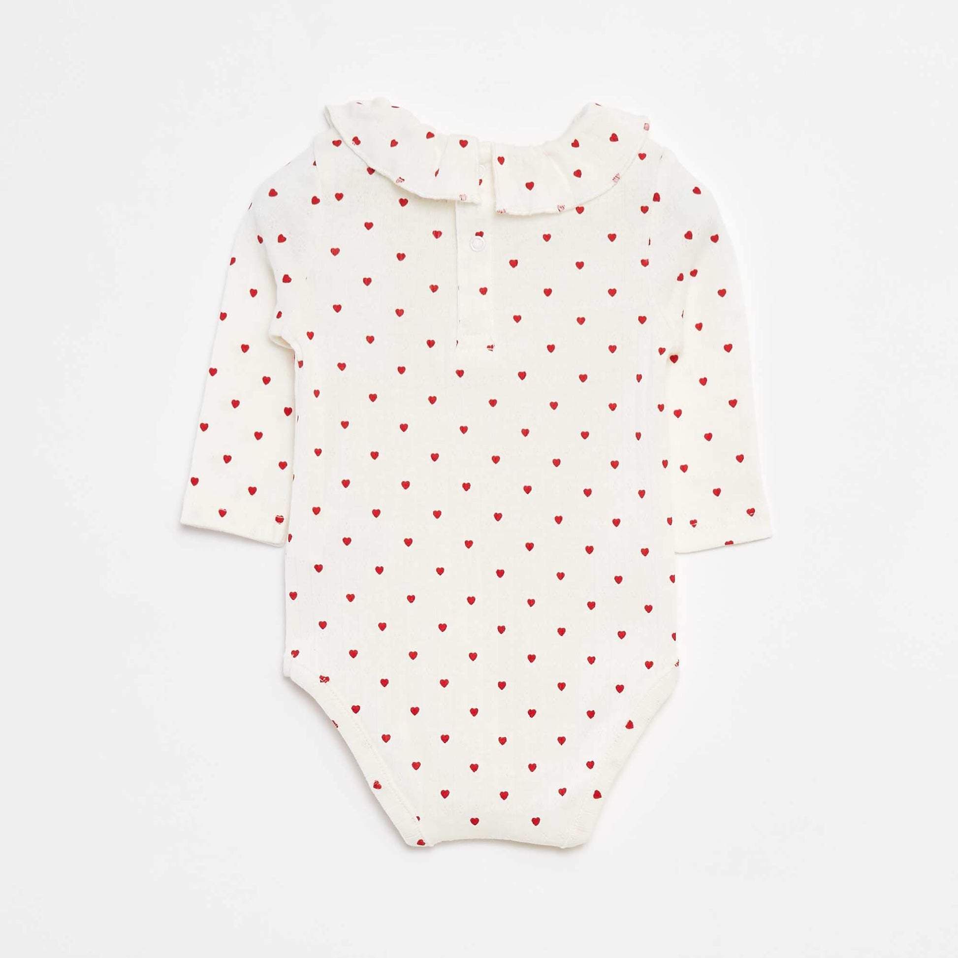 Body manches longues avec collerette BLANC