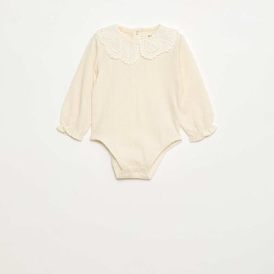 Body en coton imprimé BLANC