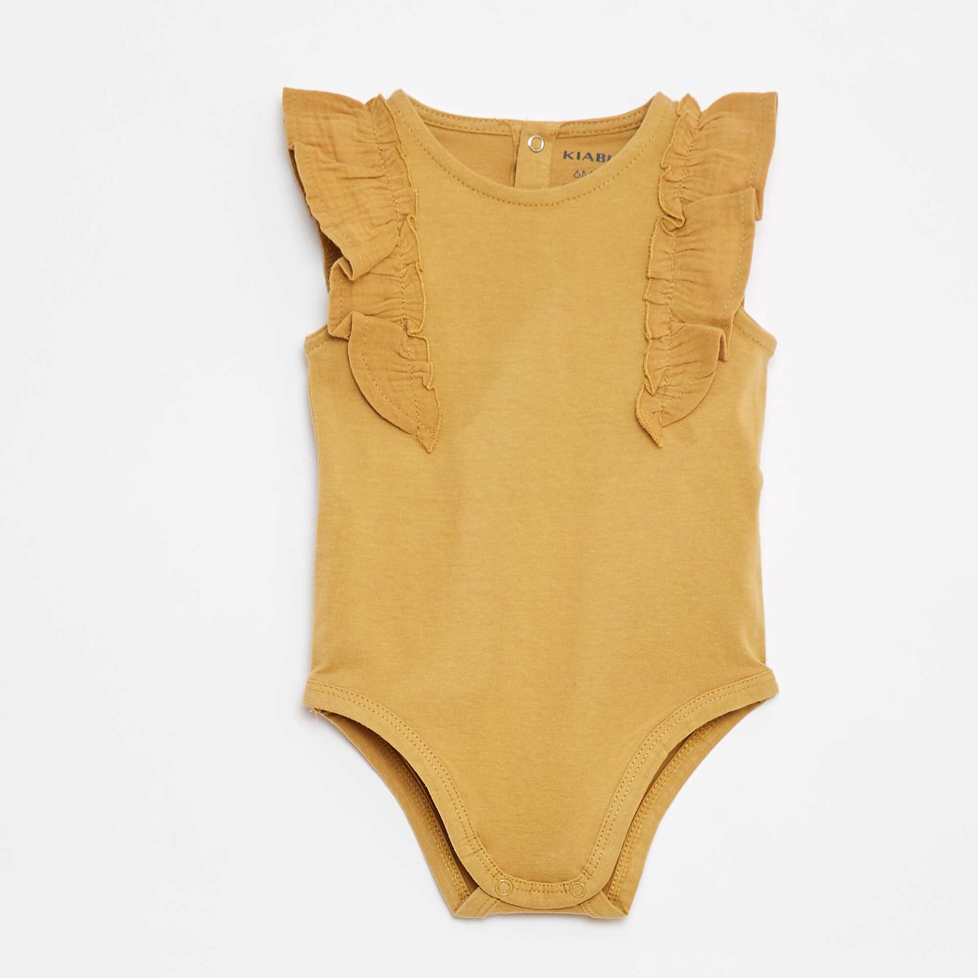Body volanté sans manches JAUNE