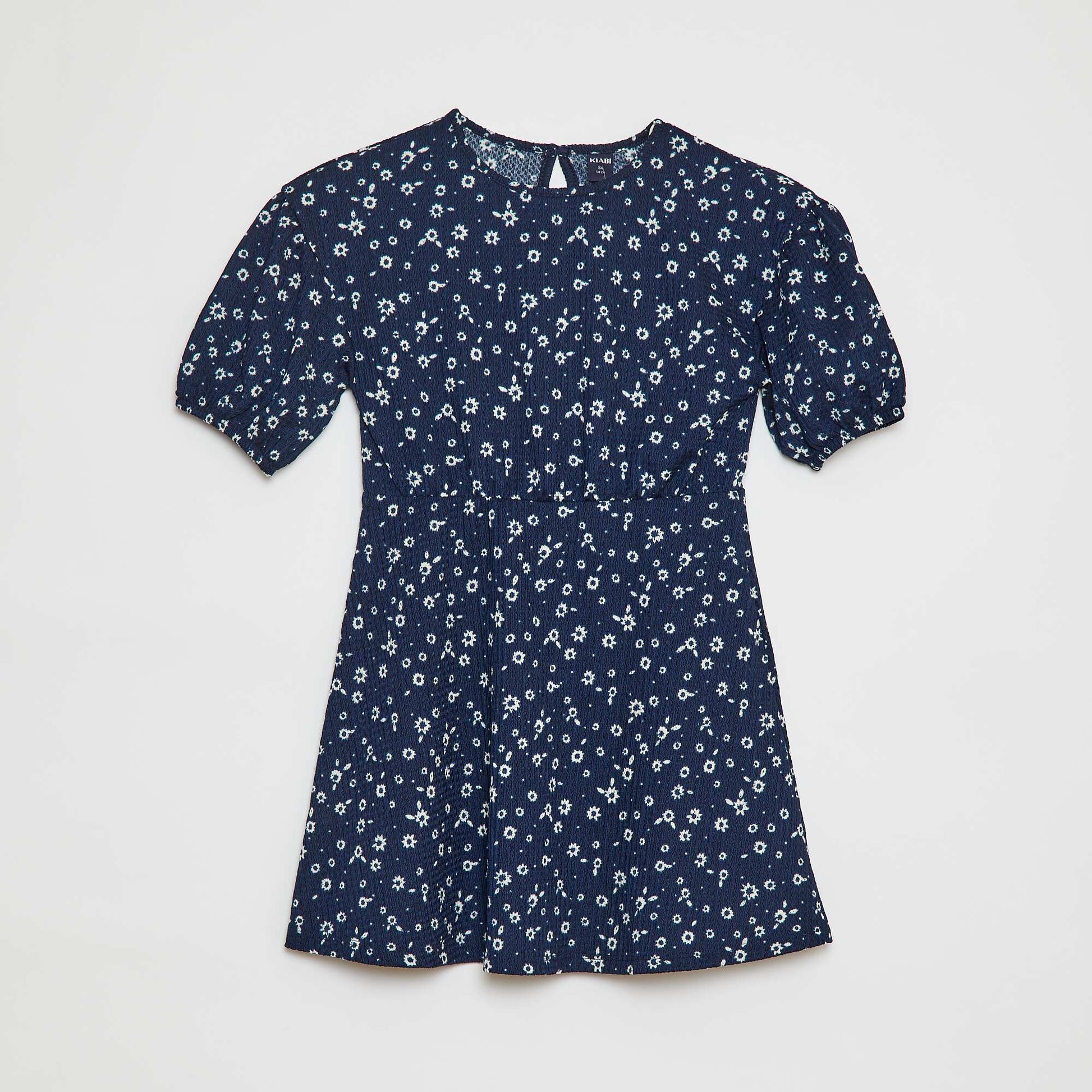 Robe à manches courtes avec imprimé BLEU