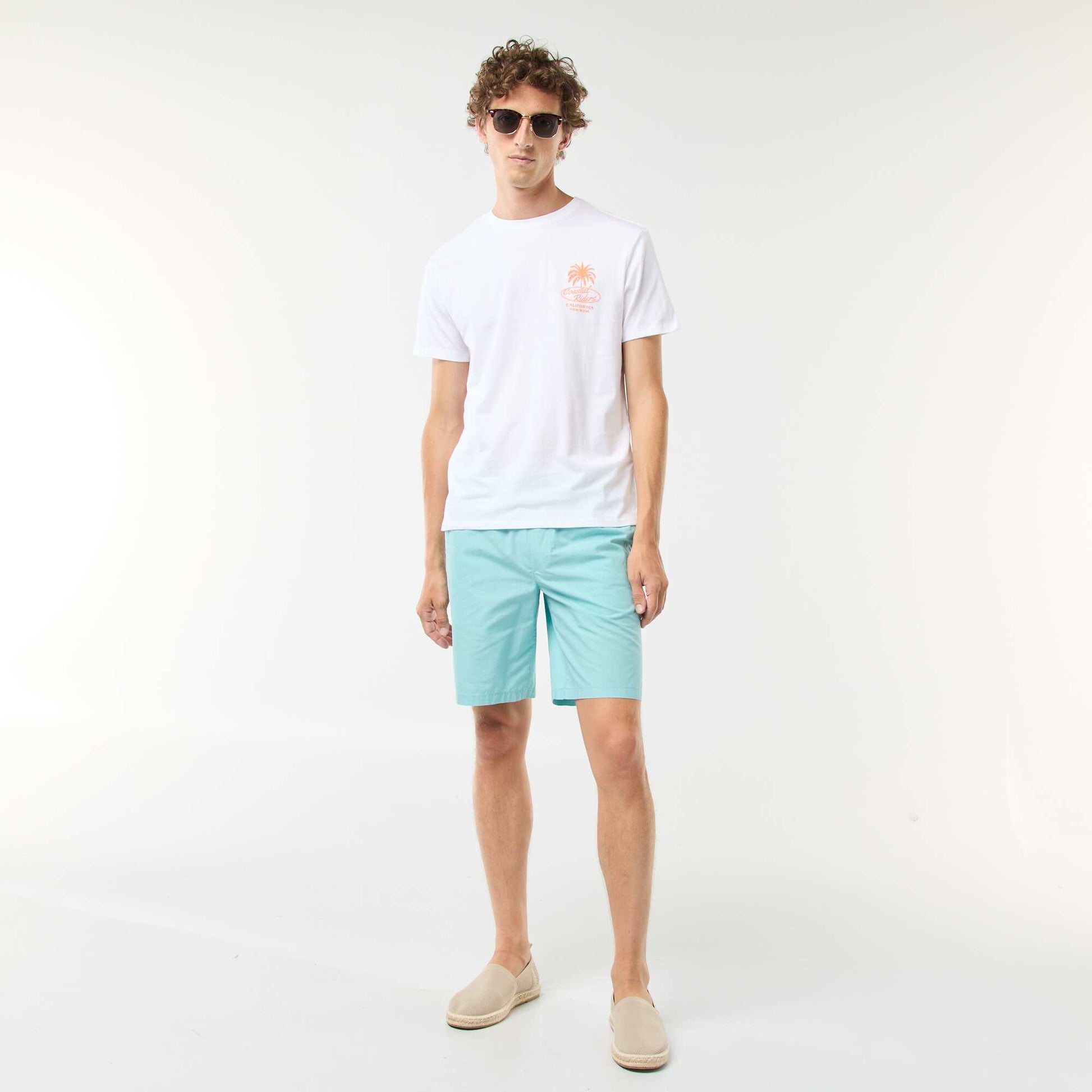 Tee-shirt manches courtes imprimé BLANC