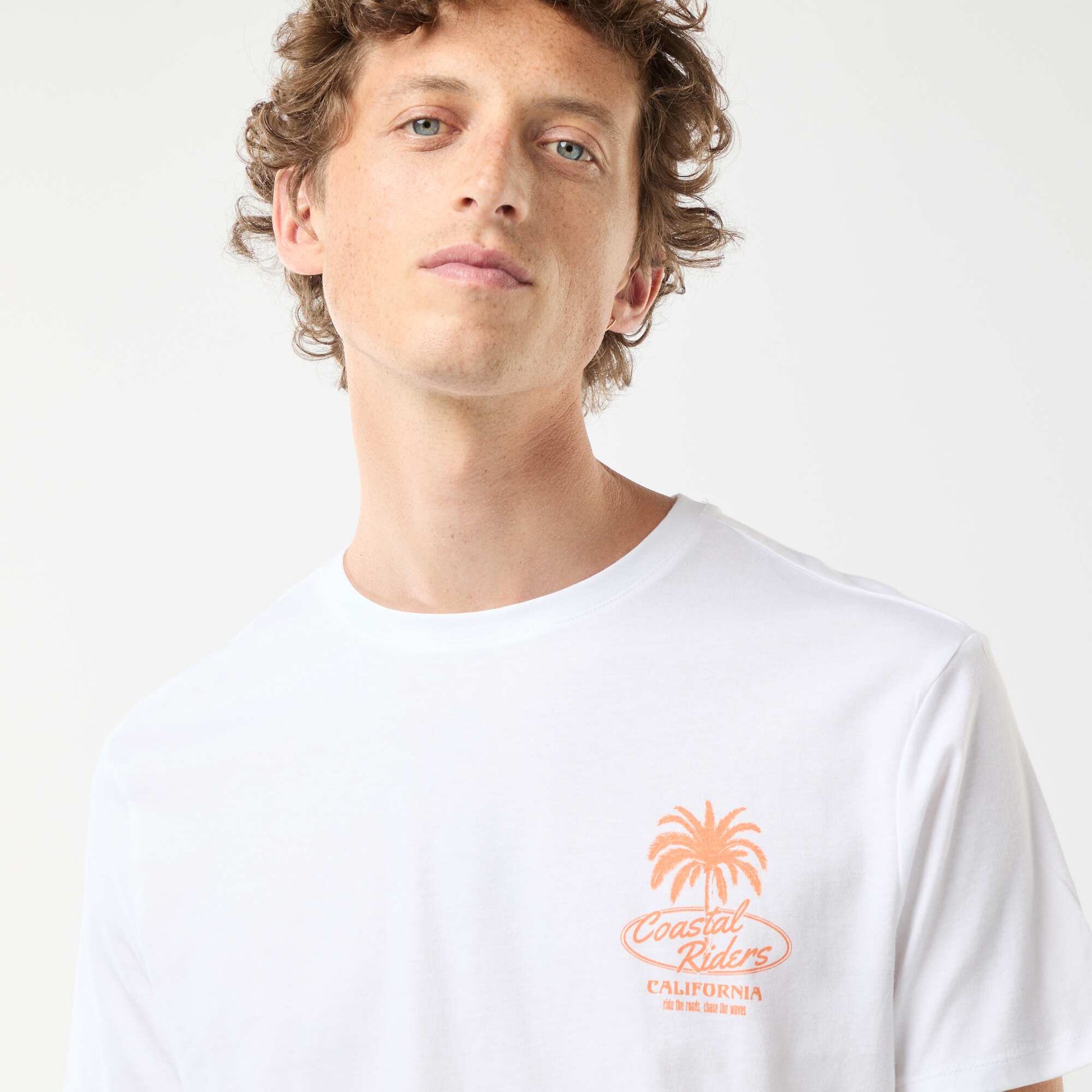Tee-shirt manches courtes imprimé BLANC
