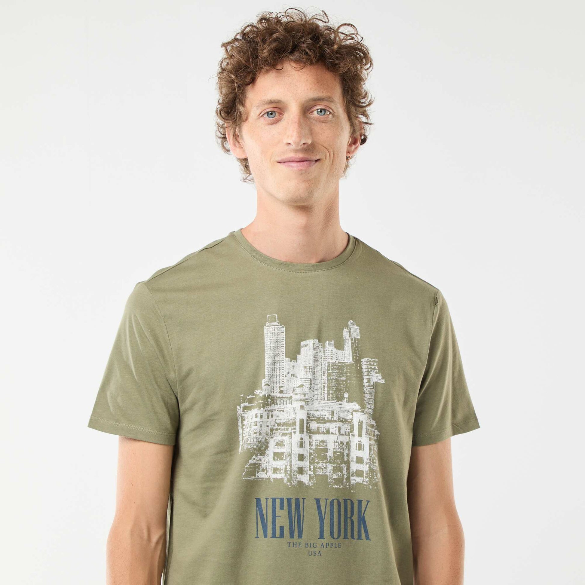 Tee-shirt manches courtes imprimé KAKI