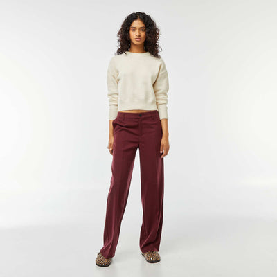 Pantalon city large à pinces BORDEAUX