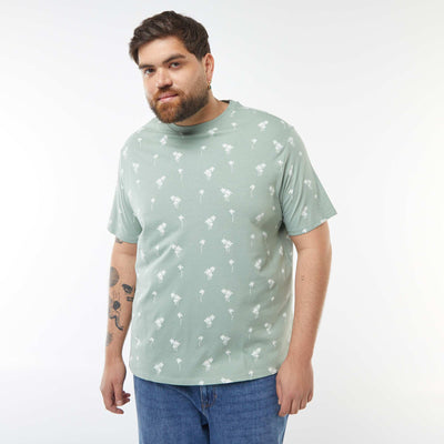 T-shirt manches courtes à motif VERT