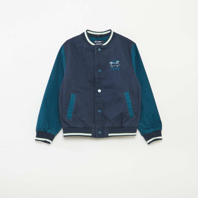 Blouson aviateur en coton BLEU