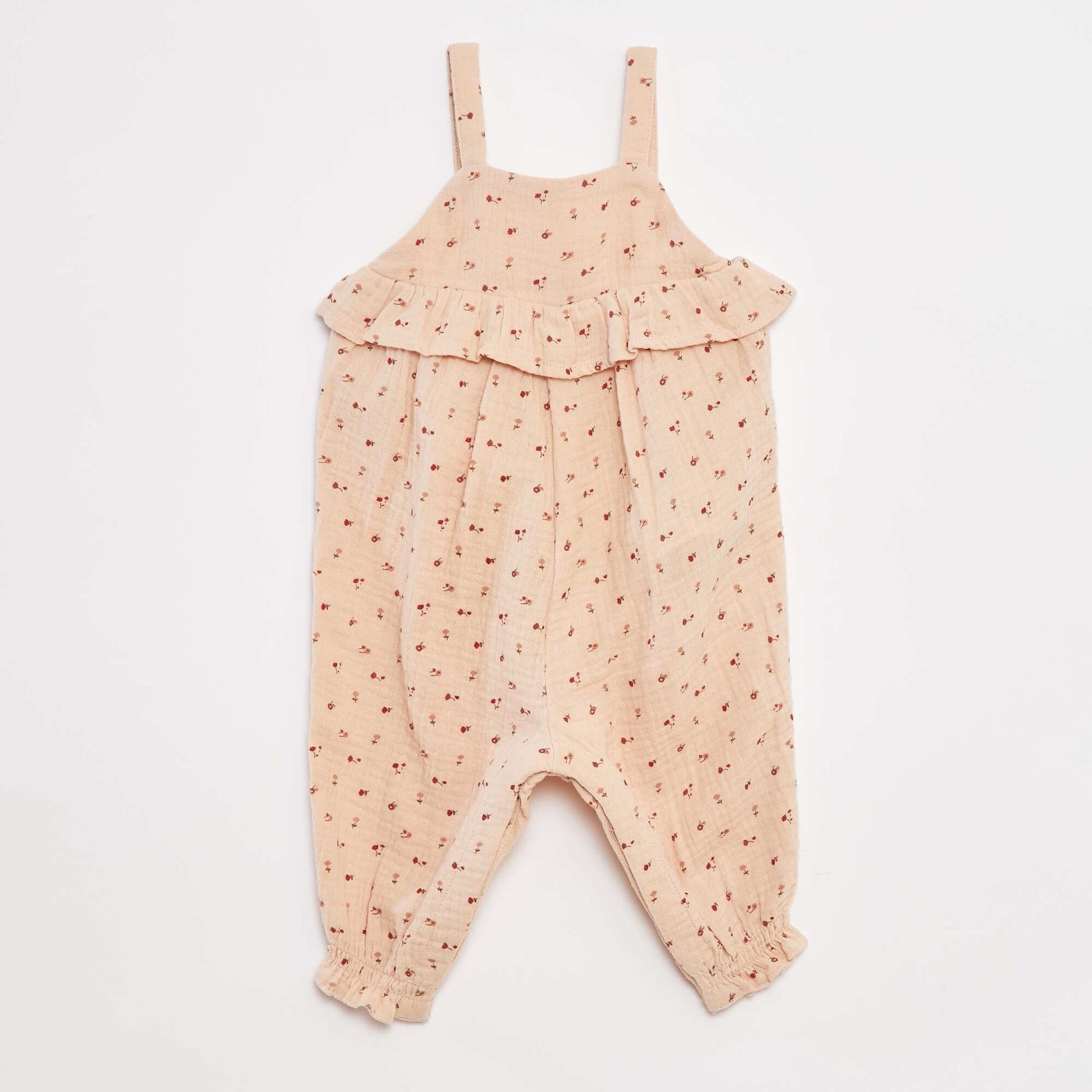Combinaison salopette longue à motif BEIGE