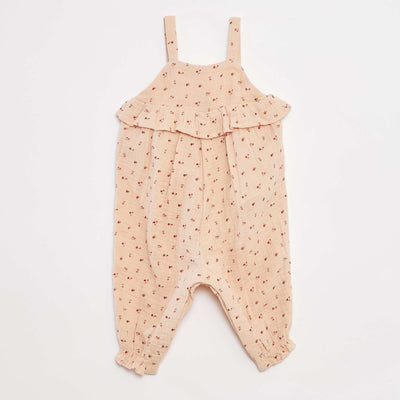 Combinaison salopette longue à motif BEIGE