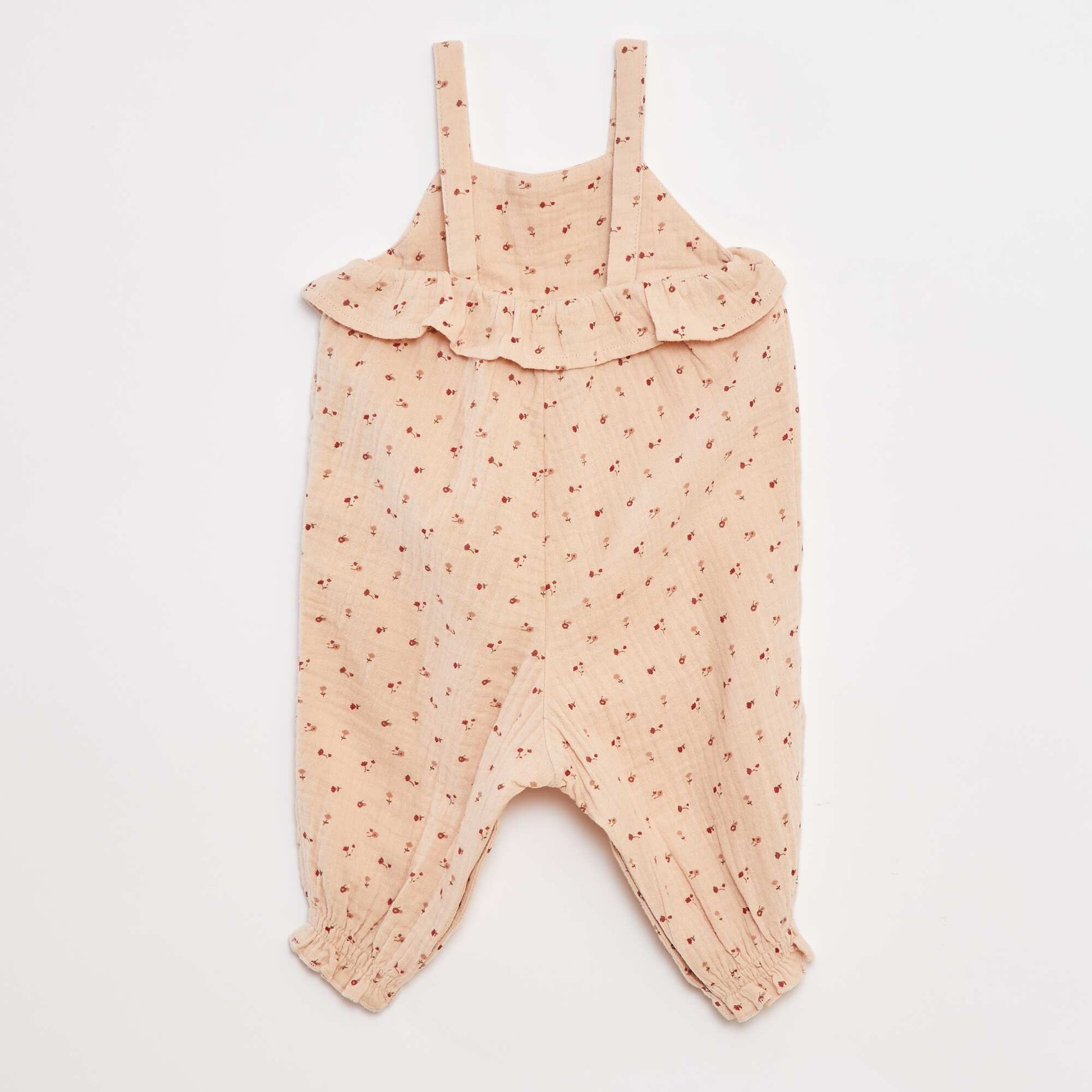 Combinaison salopette longue à motif BEIGE